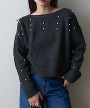 【一部店舗限定】ビジューニットプルオーバー