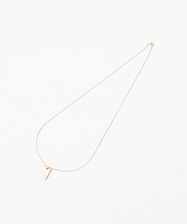 スクエアプレートネックレス