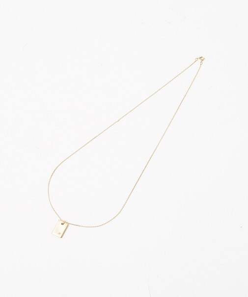 スクエアプレートネックレス