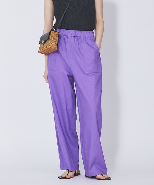 綿麻ポプリンベイカーパンツ