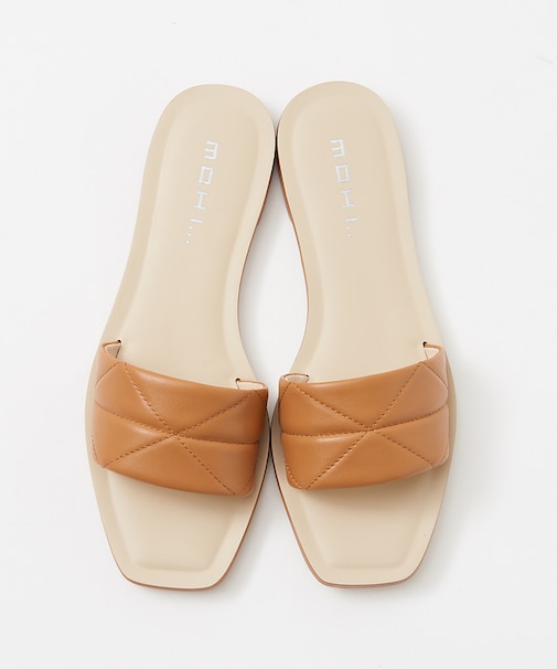 【MOHI】スクウェアトゥミュールサンダル