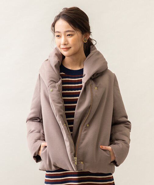 ショートショールカラーダウンコート