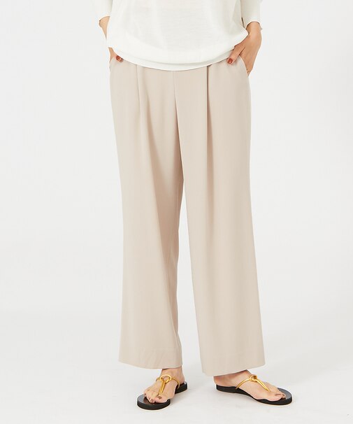 《セットアップ対応》トリアセドレープタックパンツ