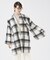 チェックダブルフェイスストールコート