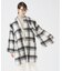 チェックダブルフェイスストールコート