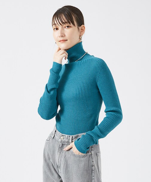 【日本製/2024AW】シームレスタートルニット