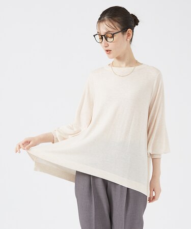 ヘムラインドレープニット