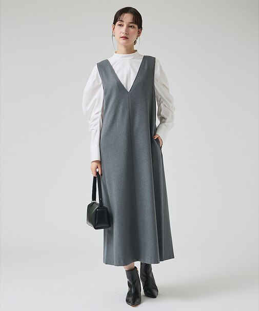 ツイーディジャンパーワンピース