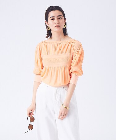 マジョリカプリーツドルマンカットソー