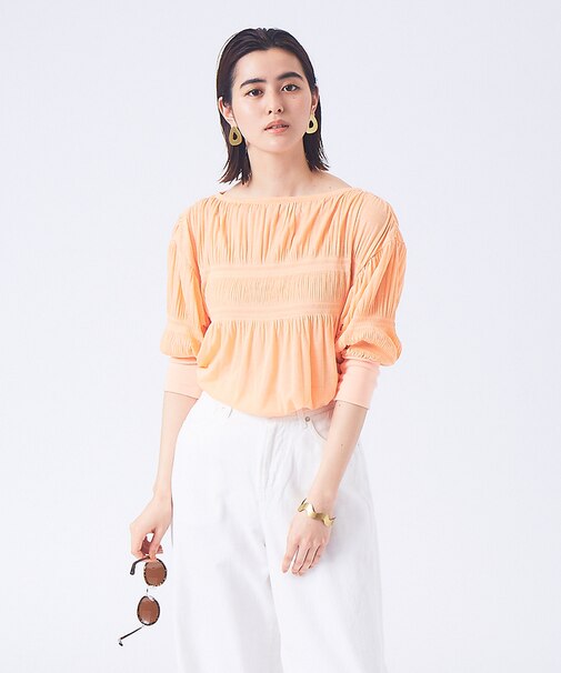 マジョリカプリーツドルマンカットソー