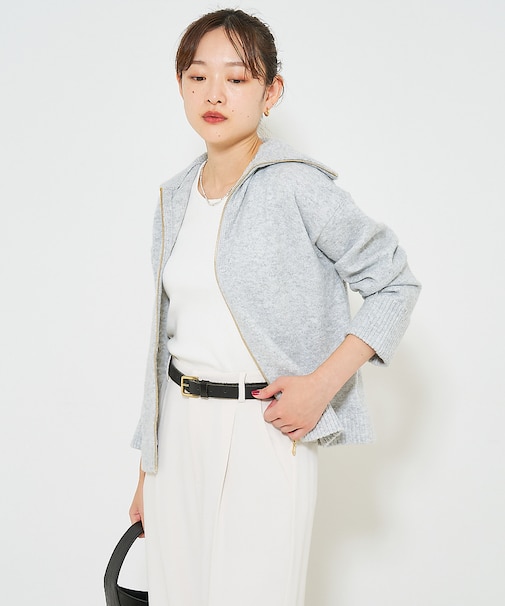 【MARGAUX】ラメZIPニット