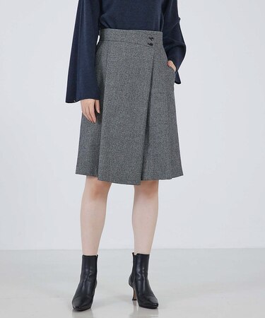 【セットアップ対応】ウールサキソニーラップショートパンツ