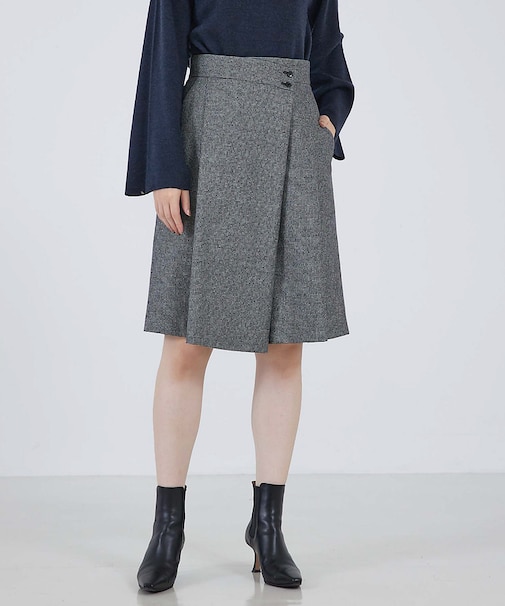 【セットアップ対応】ウールサキソニーラップショートパンツ