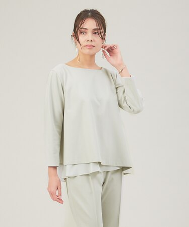 【セットアップ対応】ポンチレイヤードプルオーバー