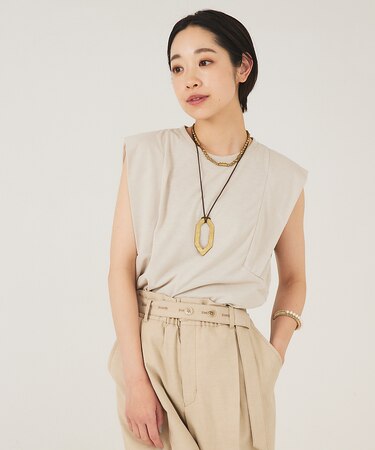 コットンライク天竺ノースリーブ