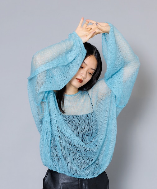 【iocus】袖ボリュームルーズニット