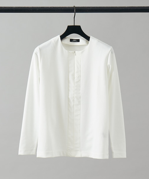 スリットネック 長袖Tシャツ