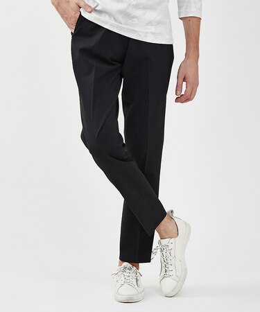 【セットアップ対応】ハイカウントヴィスリーチェックスリムテーパードパンツ