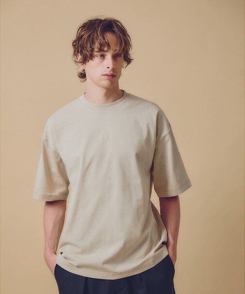 【ヴィンテージ風】ピグメントプリント　刺繍Tシャツ