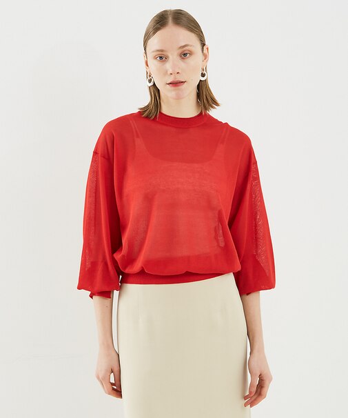 ラメシアークルーネックプルオーバー