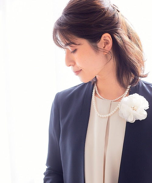 ♡INDIVI セレモニースーツ ネックレス＆コサージュ4点セット♡ INDIVI（インディヴィ）の「セレモニーブローチ（ブローチ