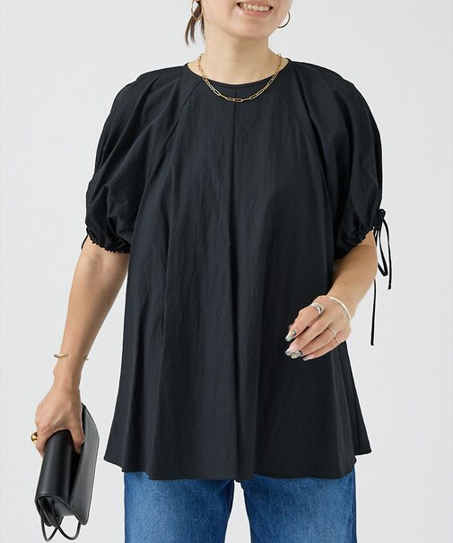 リボンスリーブブラウス