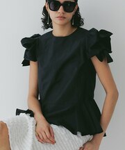 袖リボンブラウス