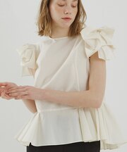 袖リボンブラウス