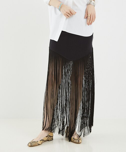 【TEURN STUDIO】Mini Fringe Skirt／フリンジスカート