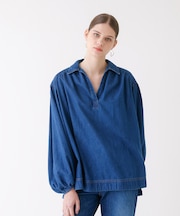 デニムチュニックブラウス