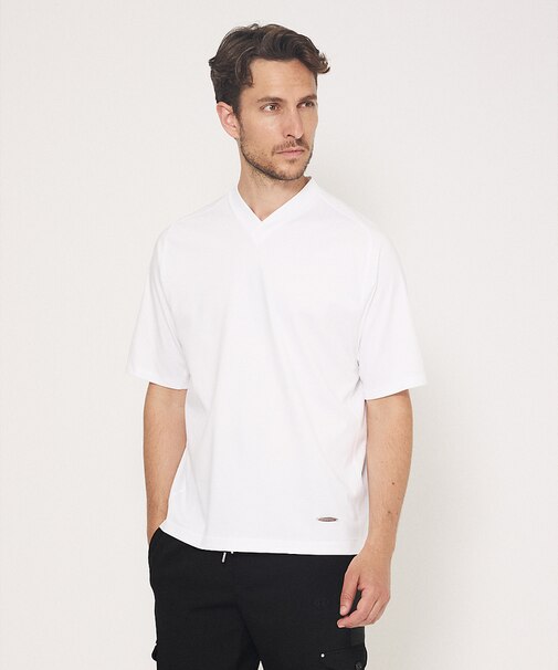 【シルケット加工】レイヤード Vネック Tシャツ