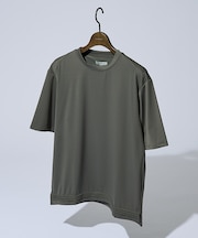 【接触冷感】ツイルジャージー ピンタック Tシャツ