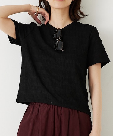 シャーリングボーダーTシャツ