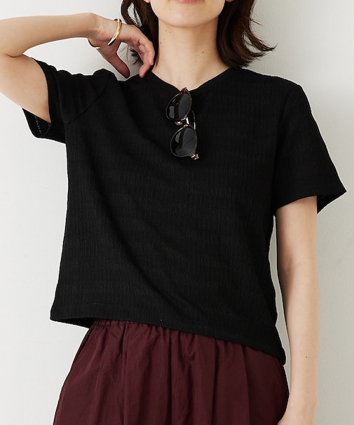 シャーリングボーダーTシャツ