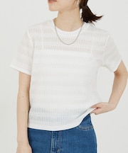 シャーリングボーダーTシャツ