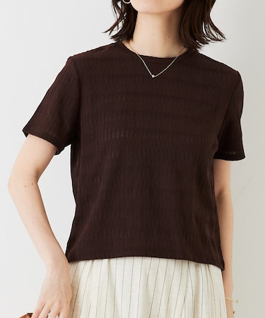 シャーリングボーダーTシャツ