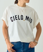 フロッキープリントTシャツ