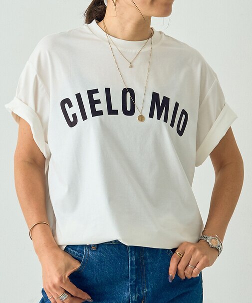 フロッキープリントTシャツ