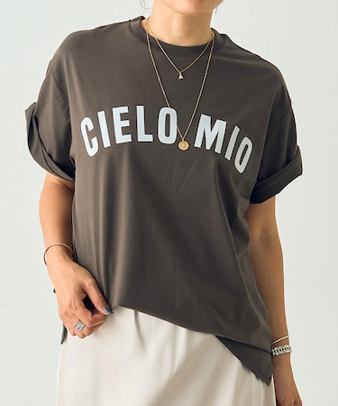 フロッキープリントTシャツ