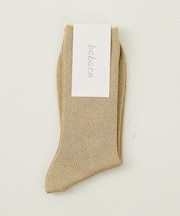 【babaco/ババコ】 Lurex Fine Ribbed Socks ラメリ