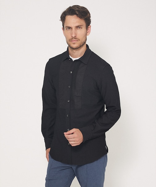 【吸水速乾 / ストレッチ】トリコットサッカー ブザムシャツ