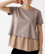 【セットアップ対応】後ろタフタペプラムプルオーバー