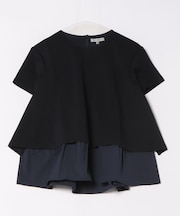 【セットアップ対応】後ろタフタペプラムプルオーバー