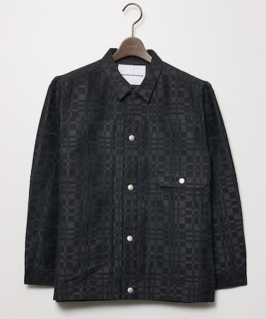 【White Mountaineering】チェック ジャカード ジャケット