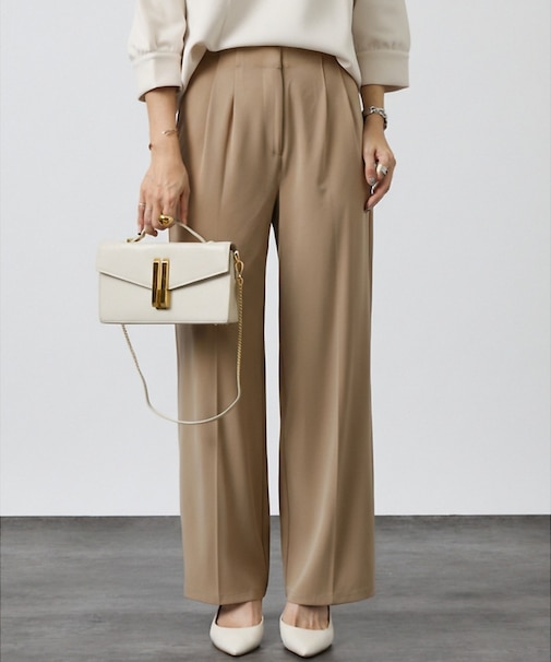 【セットアップ対応】ジャージーワイドパンツ