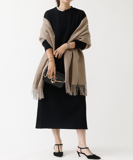 パール付きスウェットワンピース