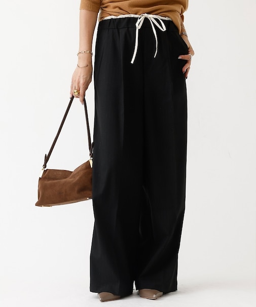 スマートラメストライプレイヤードパンツ