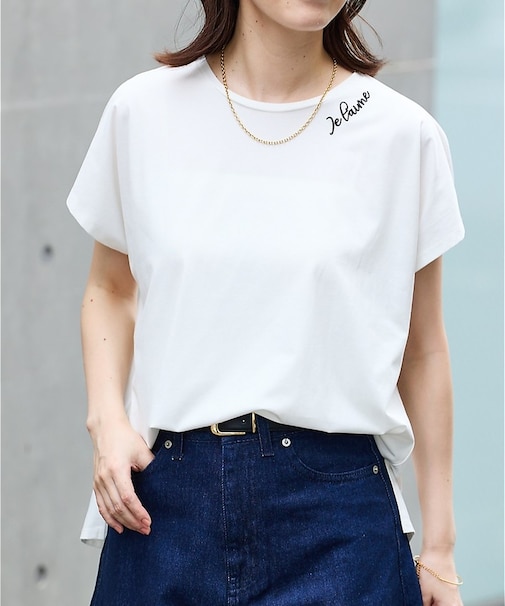 刺繍ロゴTシャツ