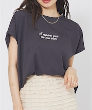 刺繍ロゴTシャツ