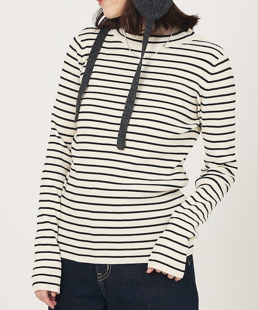 プチハイネックリブプルオーバー